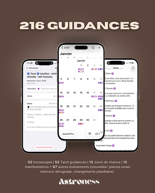 Calendrier digital astrologique 2026